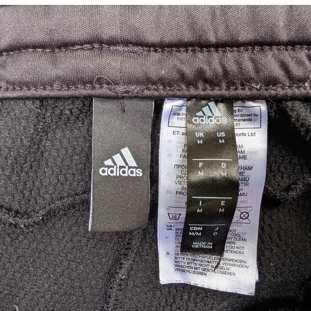 Adidas Men's M Sweatpants Black Fleece Cozycore Y2K Skater Streetwear Baggy